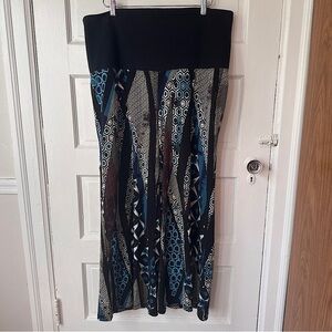 3/$20 💥 Women With Control Wide Leg Pull On Pants 1XP Stretch Festival Abstract